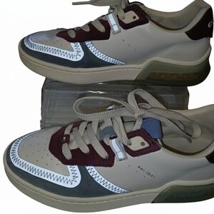 Coach Cream and Burgundy Women's Sneakers G5045